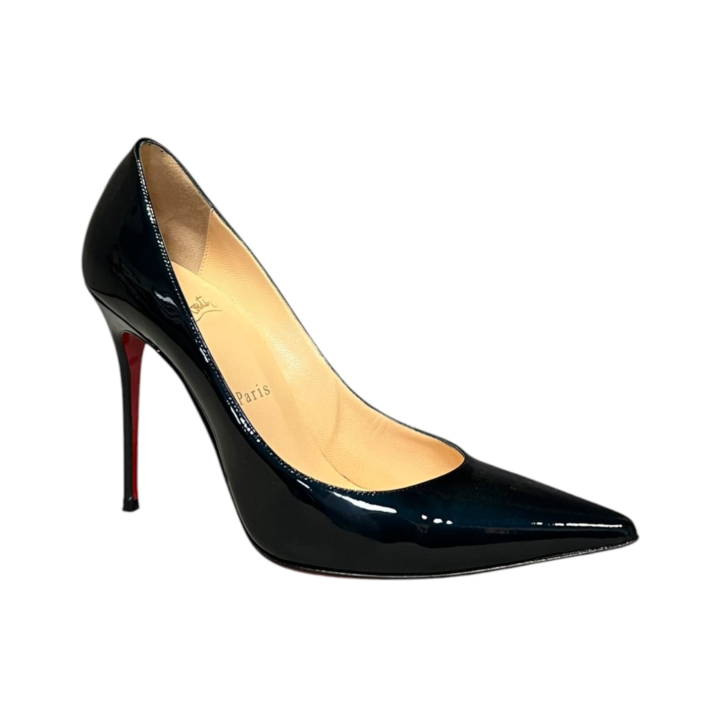 CHRISTIAN LOUBOUTIN Patent Pump in Marine Blue | 38