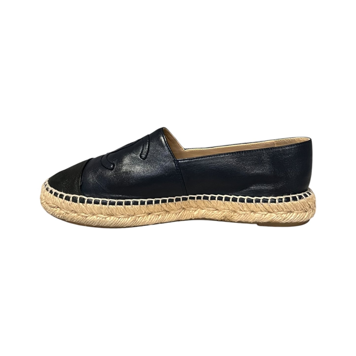 CHANEL Captoe Espadrilles Navy Black | 38