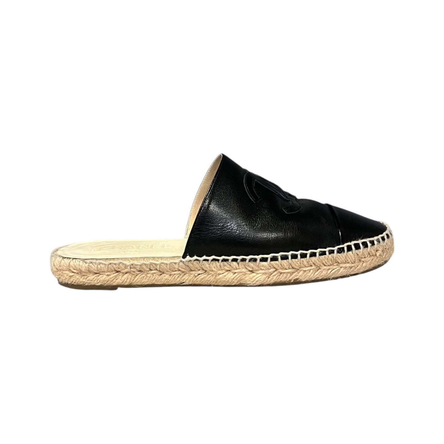 CHANEL Espadrille Mules in Black | 39