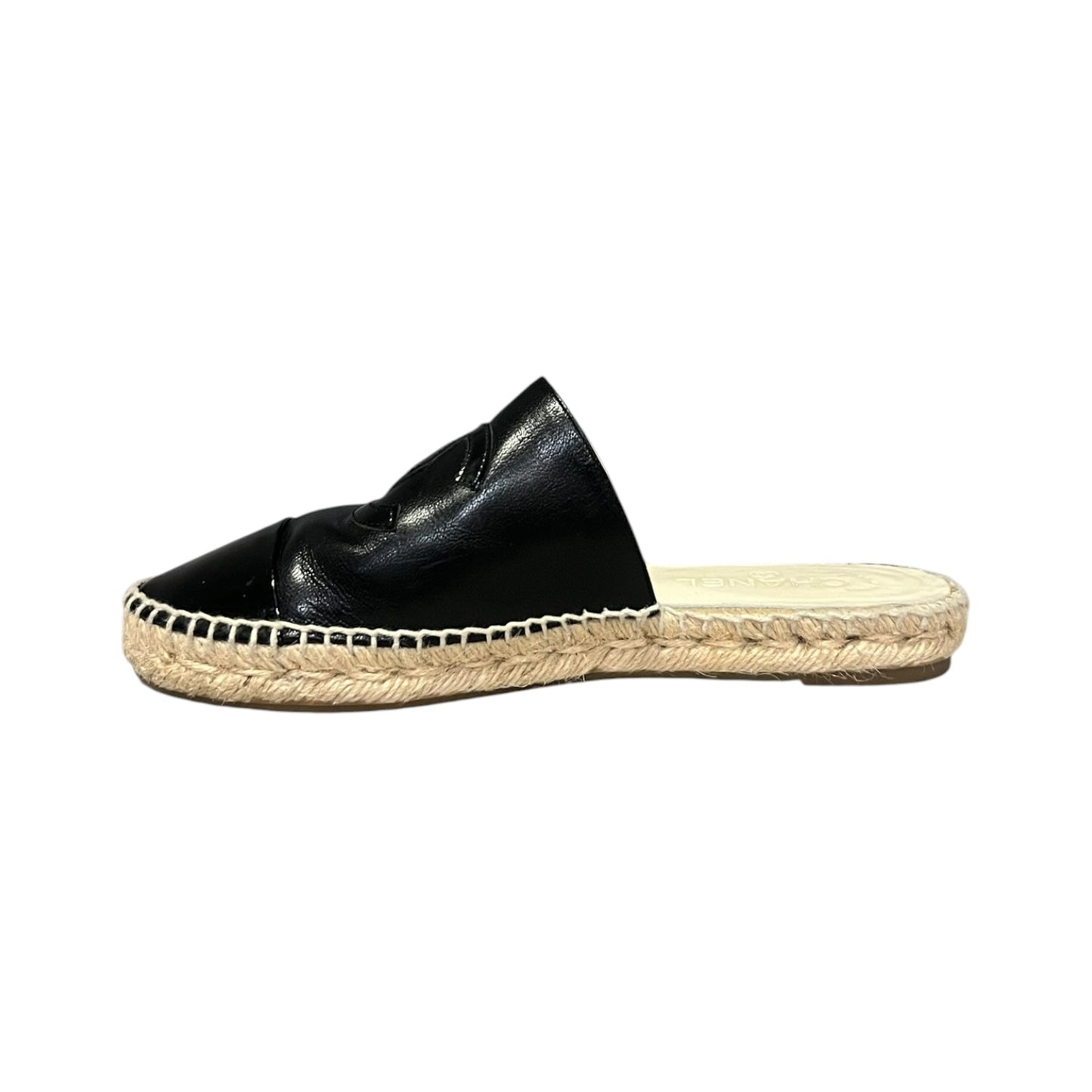 CHANEL Espadrille Mules in Black | 39