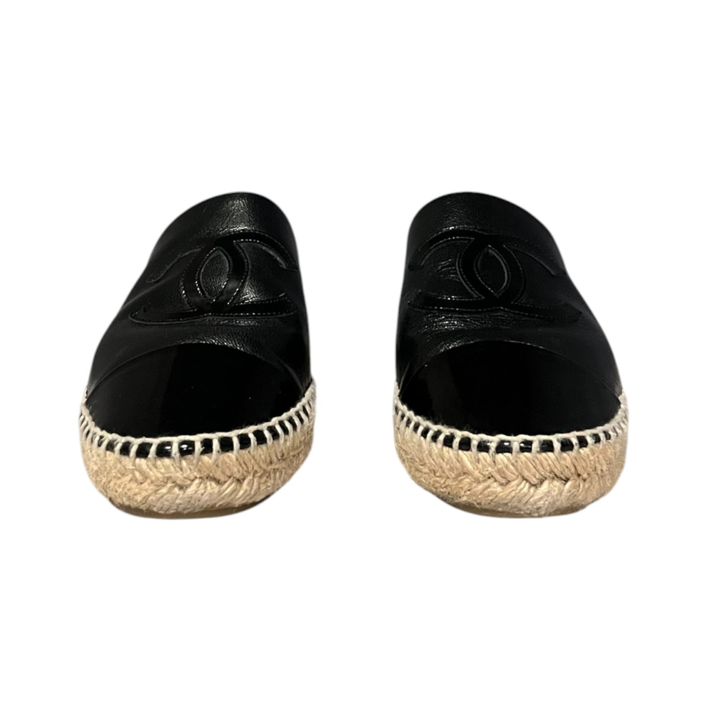CHANEL Espadrille Mules in Black | 39