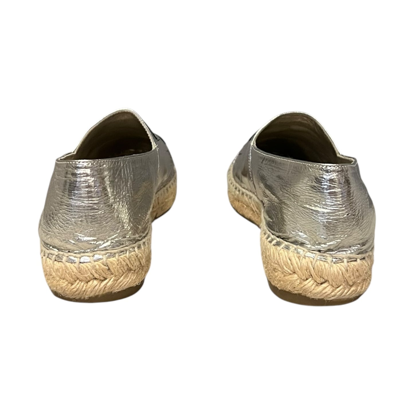 CHANEL Metallic Espadrilles in Silver | 38