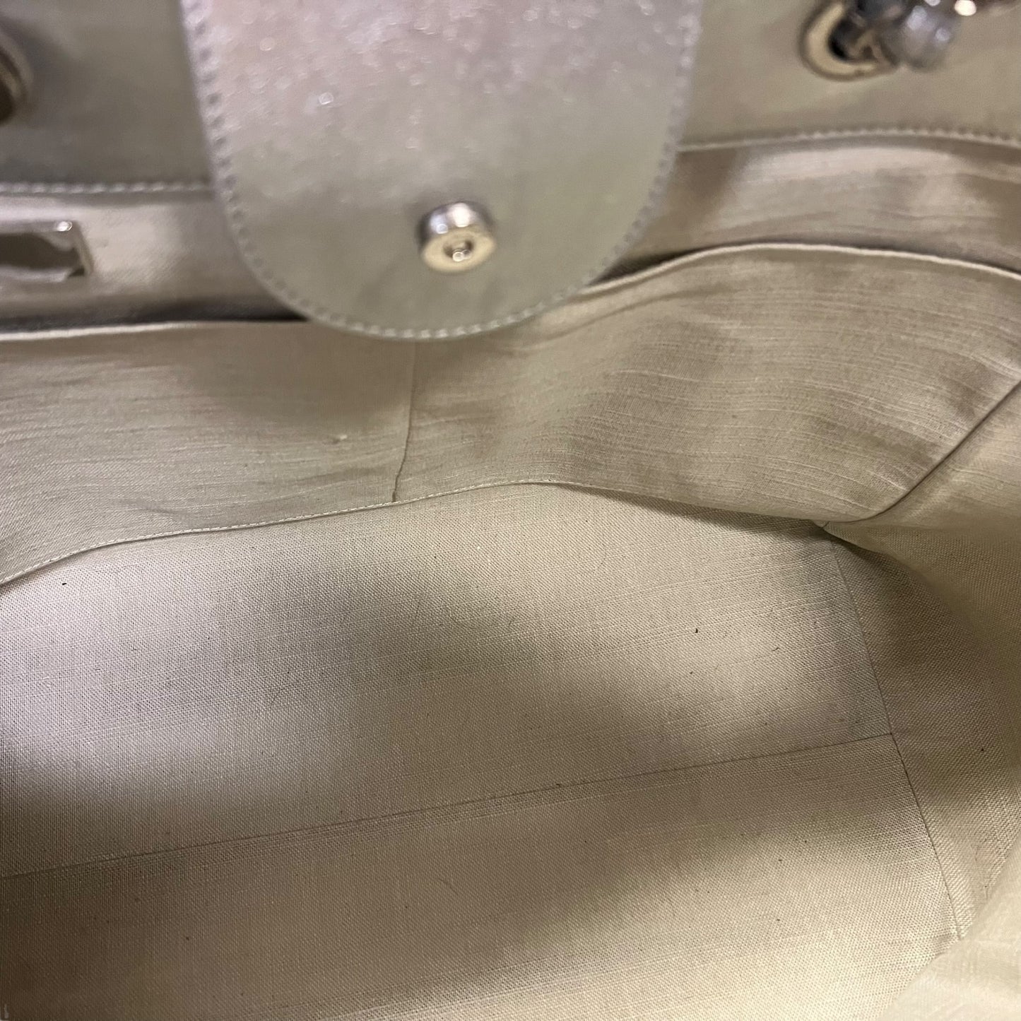 CHANEL Shopping Tote Large Silver 22A