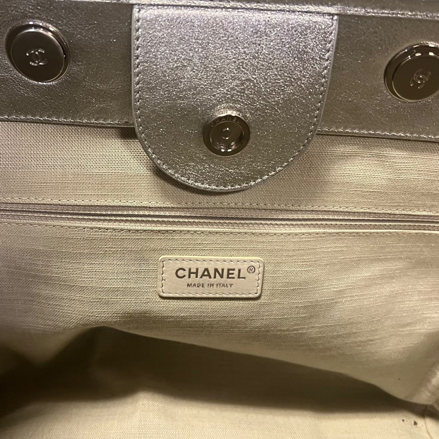 CHANEL Shopping Tote Large Silver 22A