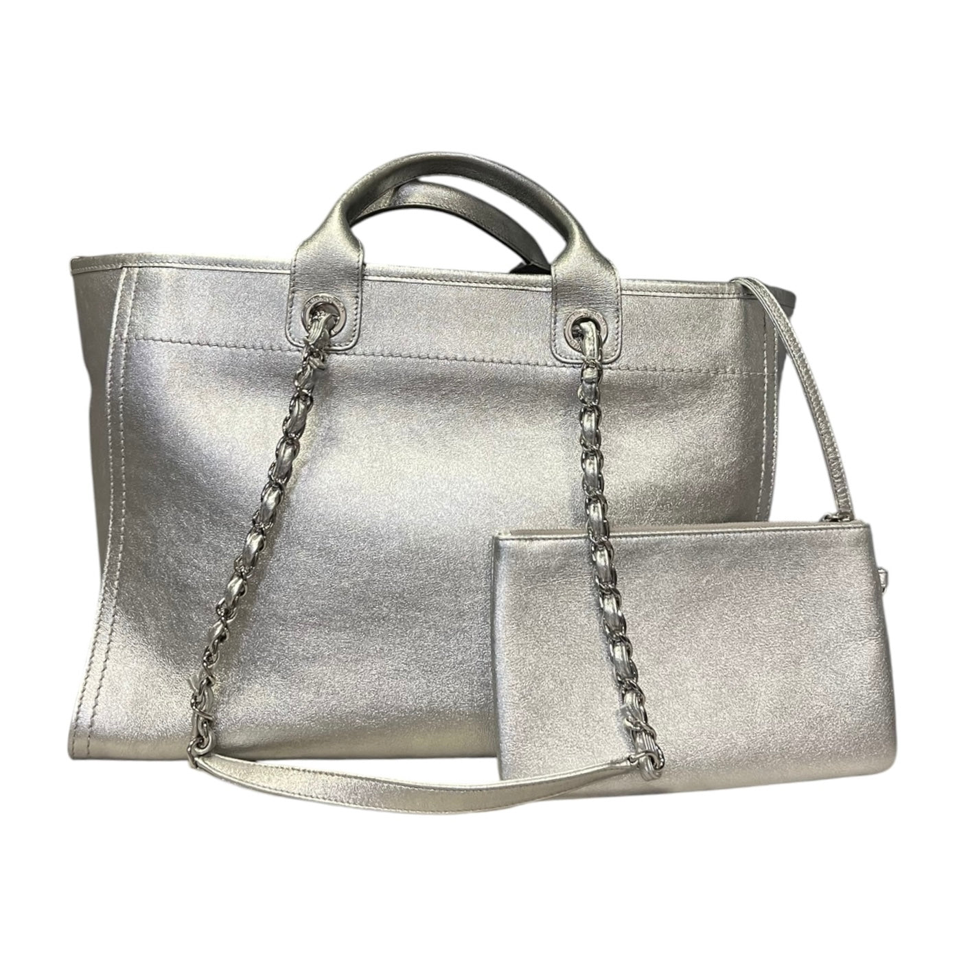 CHANEL Shopping Tote Large Silver 22A