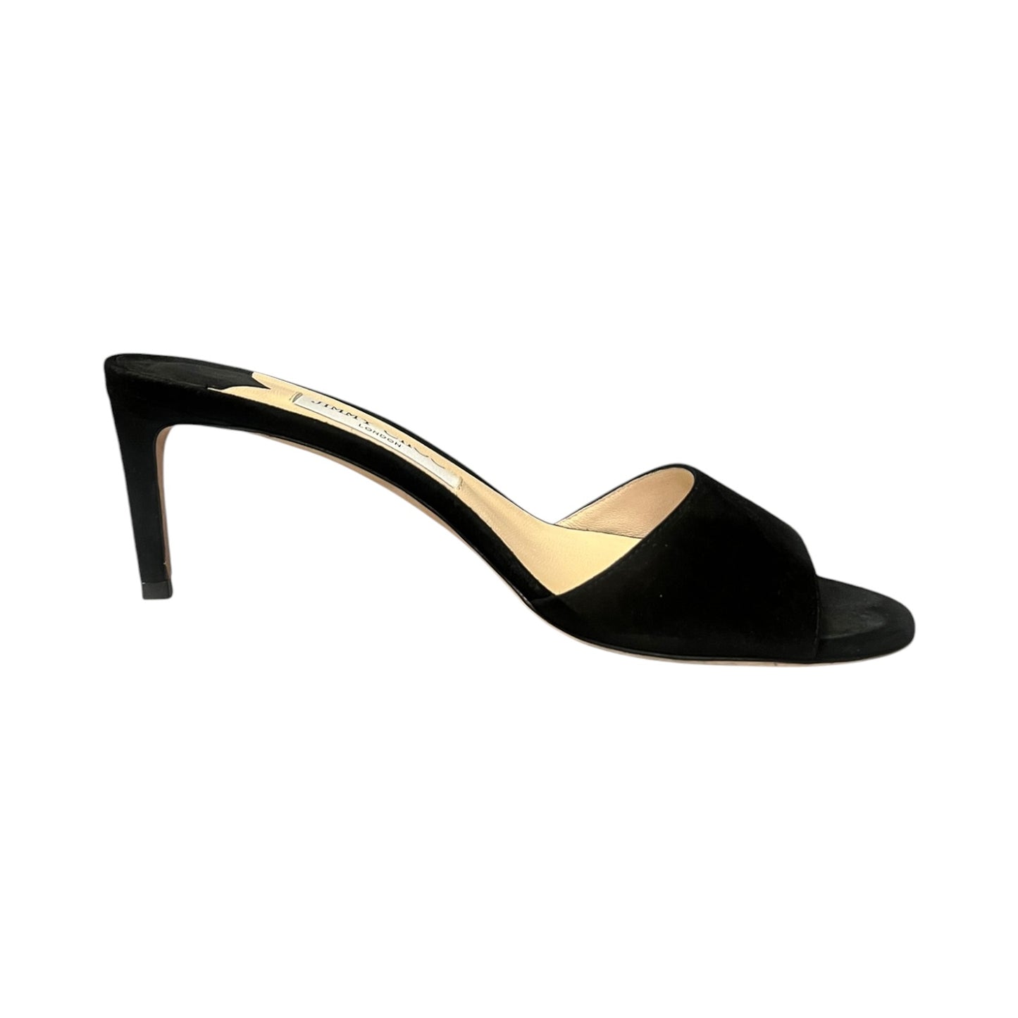 JIMMY CHOO Suede Mules in Black | 38.5