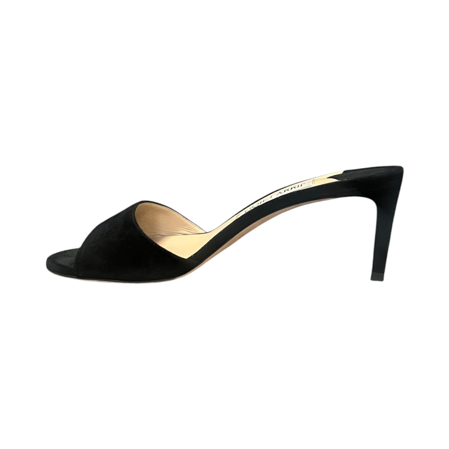 JIMMY CHOO Suede Mules in Black | 38.5