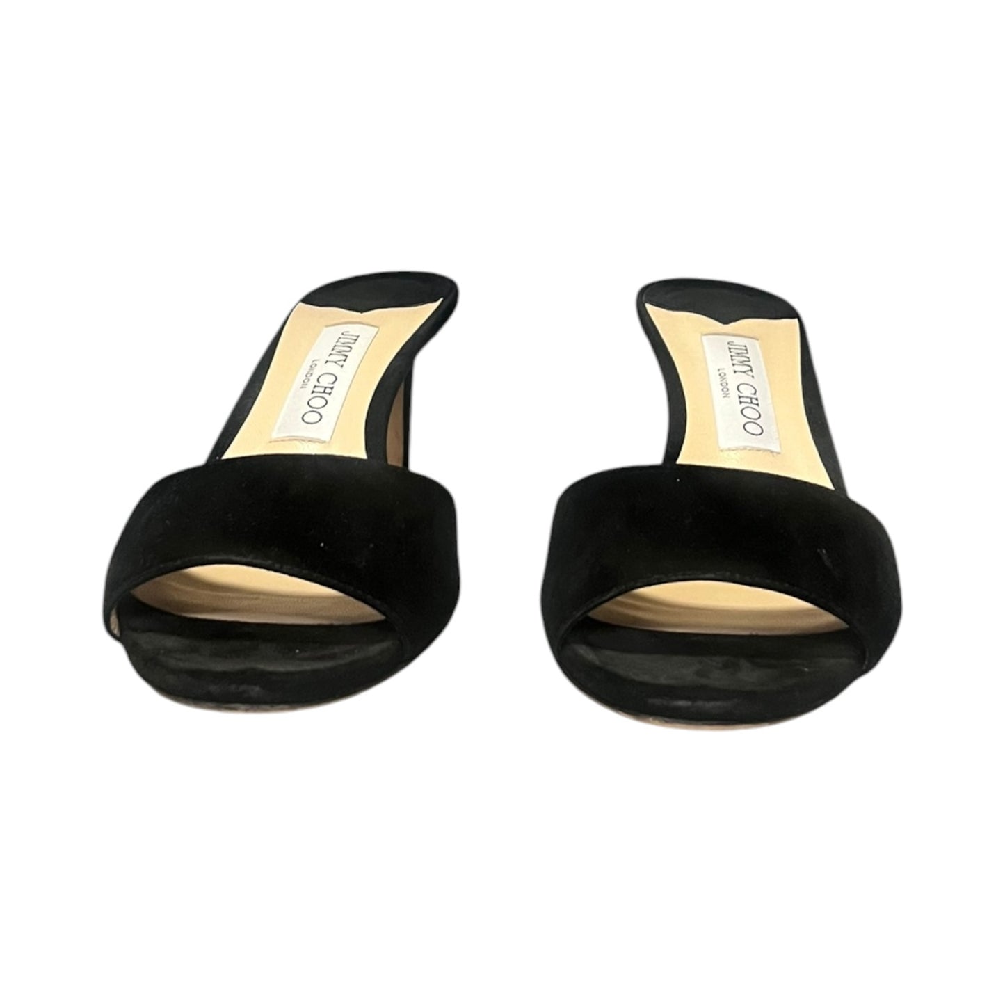 JIMMY CHOO Suede Mules in Black | 38.5