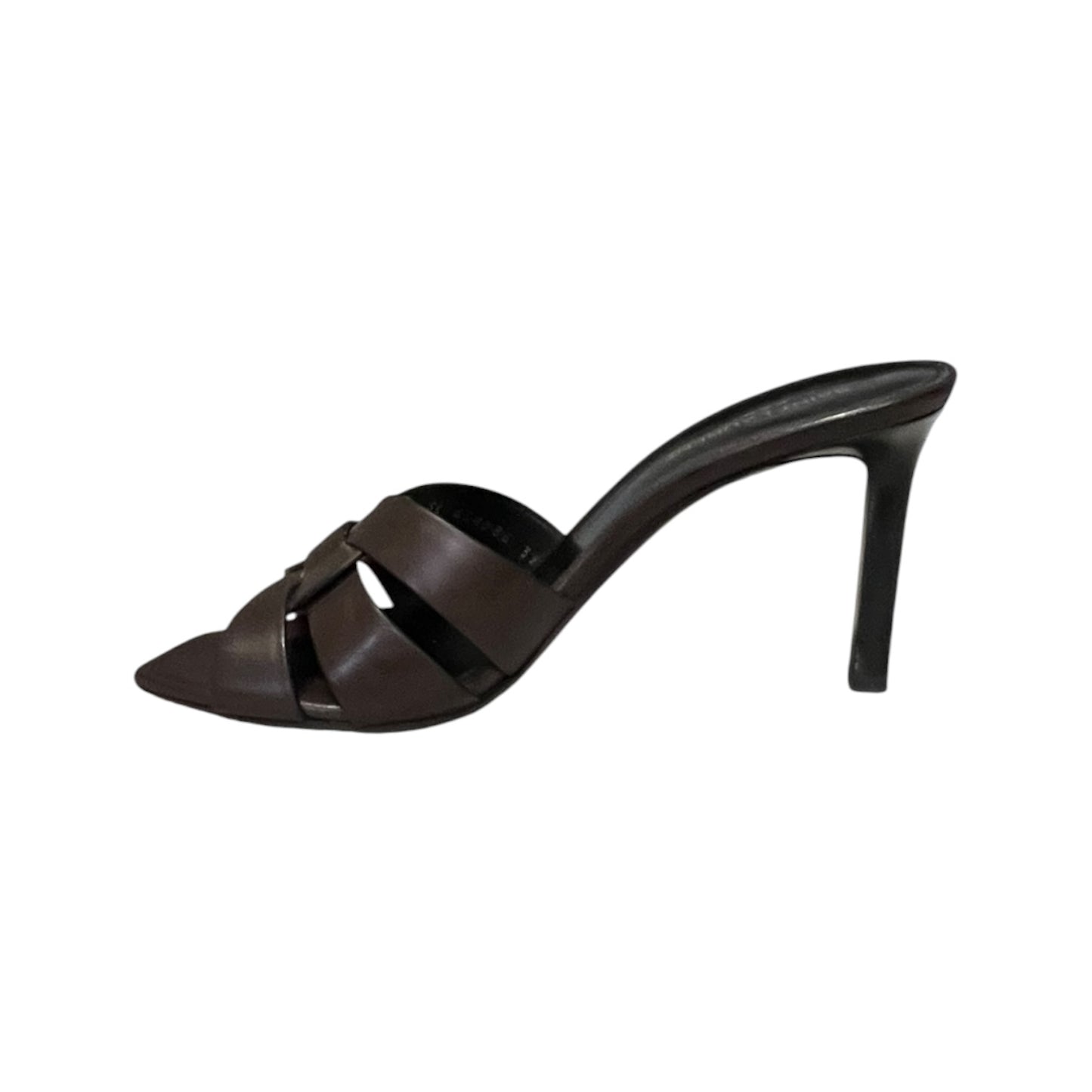 SAINT LAURENT Tribute Mule Sandals in Brown | 39