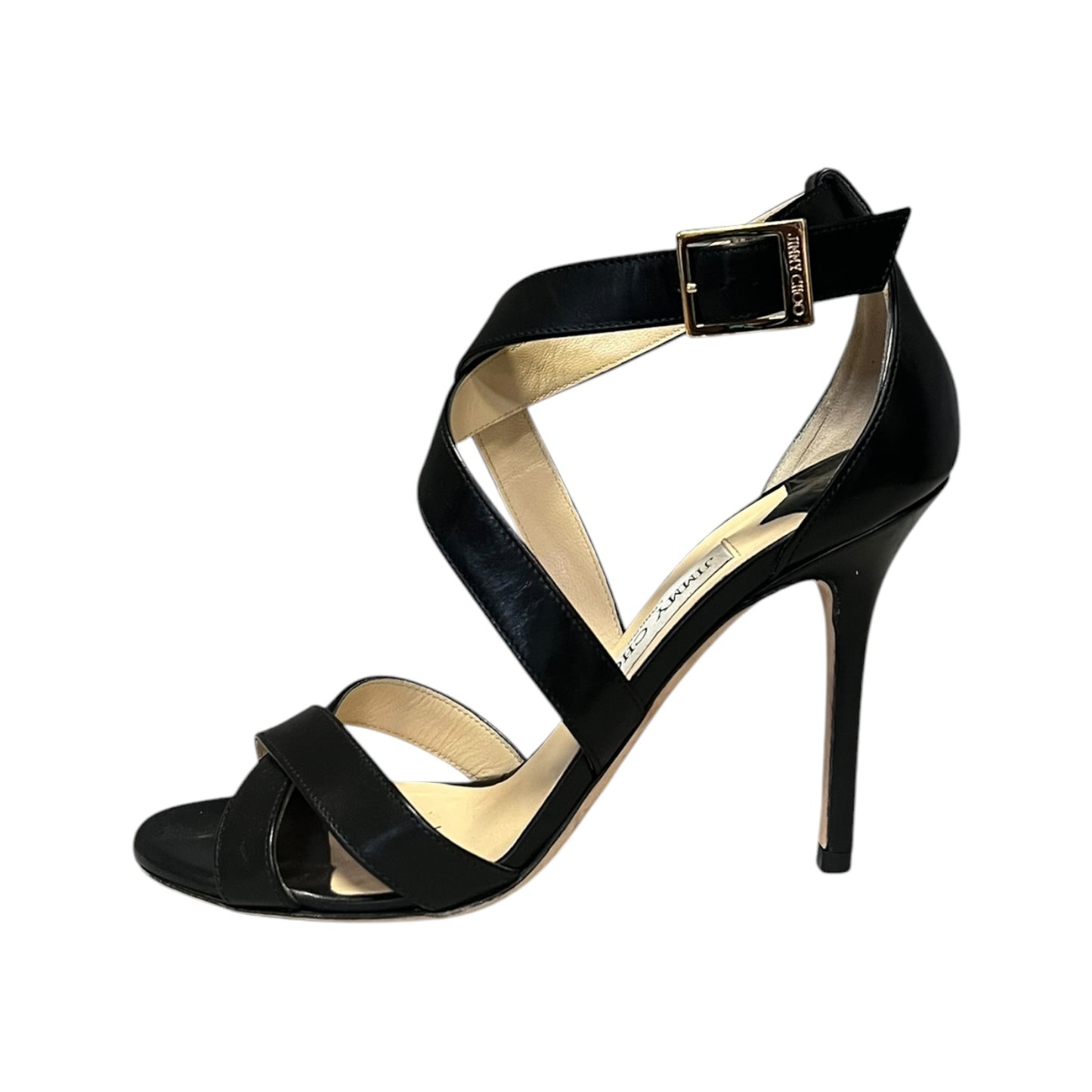 JIMMY CHOO Strappy Sandals in Black | 38.5