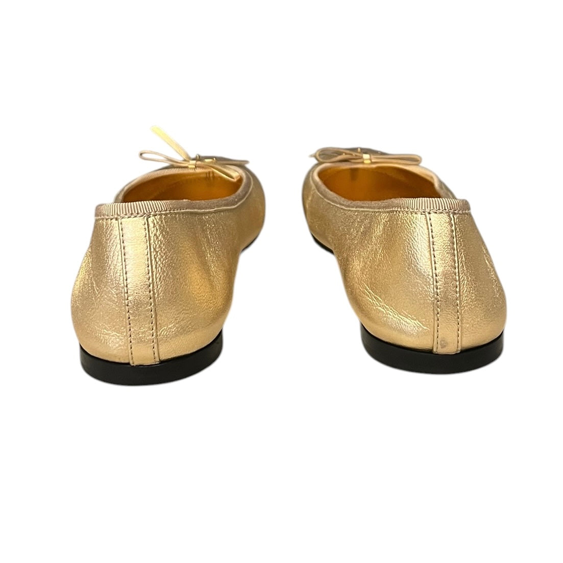 PRADA Metallic Ballerinas in Gold | 39