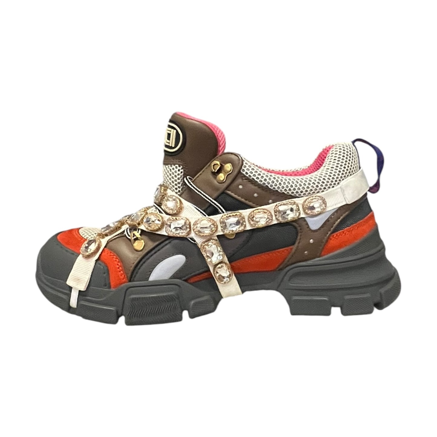 GUCCI Flashtrek + Crystal Straps | Mens 9; Womens 10.5