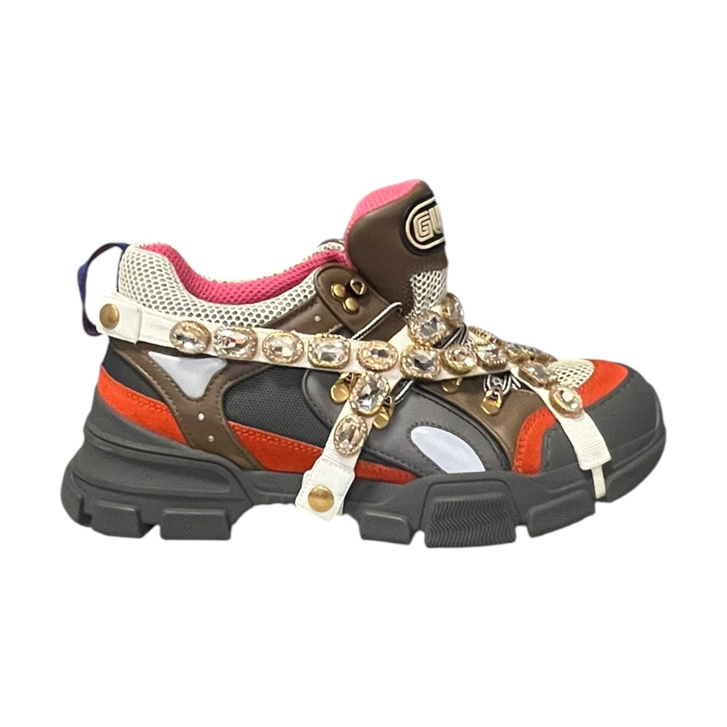 GUCCI Flashtrek + Crystal Straps | Mens 9; Womens 10.5