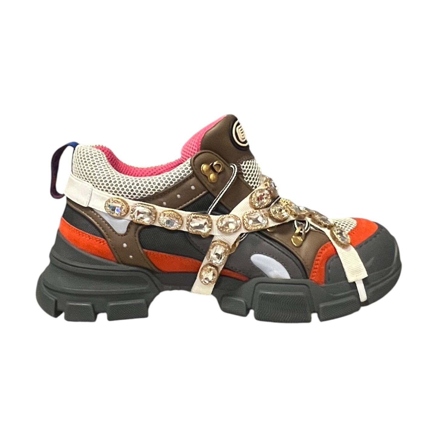 GUCCI Flashtrek + Crystal Straps | Mens 9; Womens 10.5