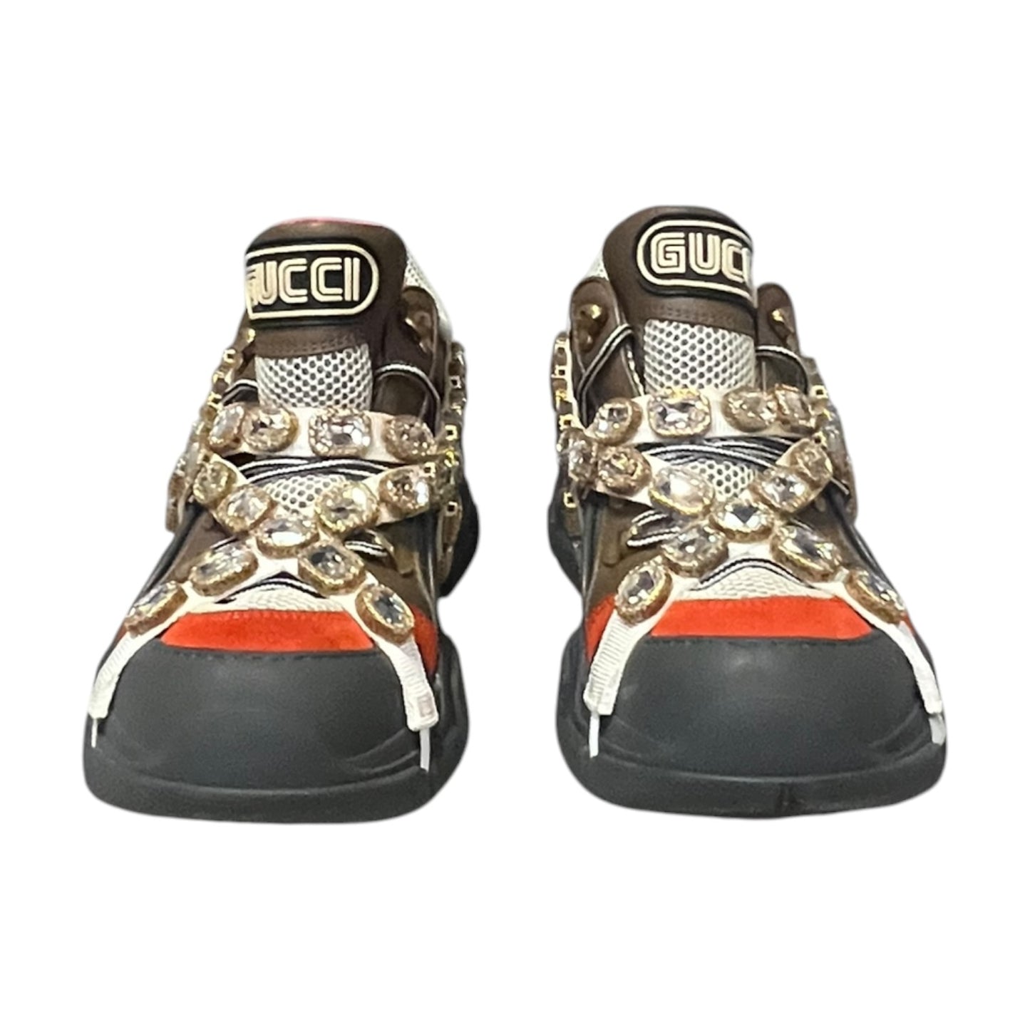 GUCCI Flashtrek + Crystal Straps | Mens 9; Womens 10.5