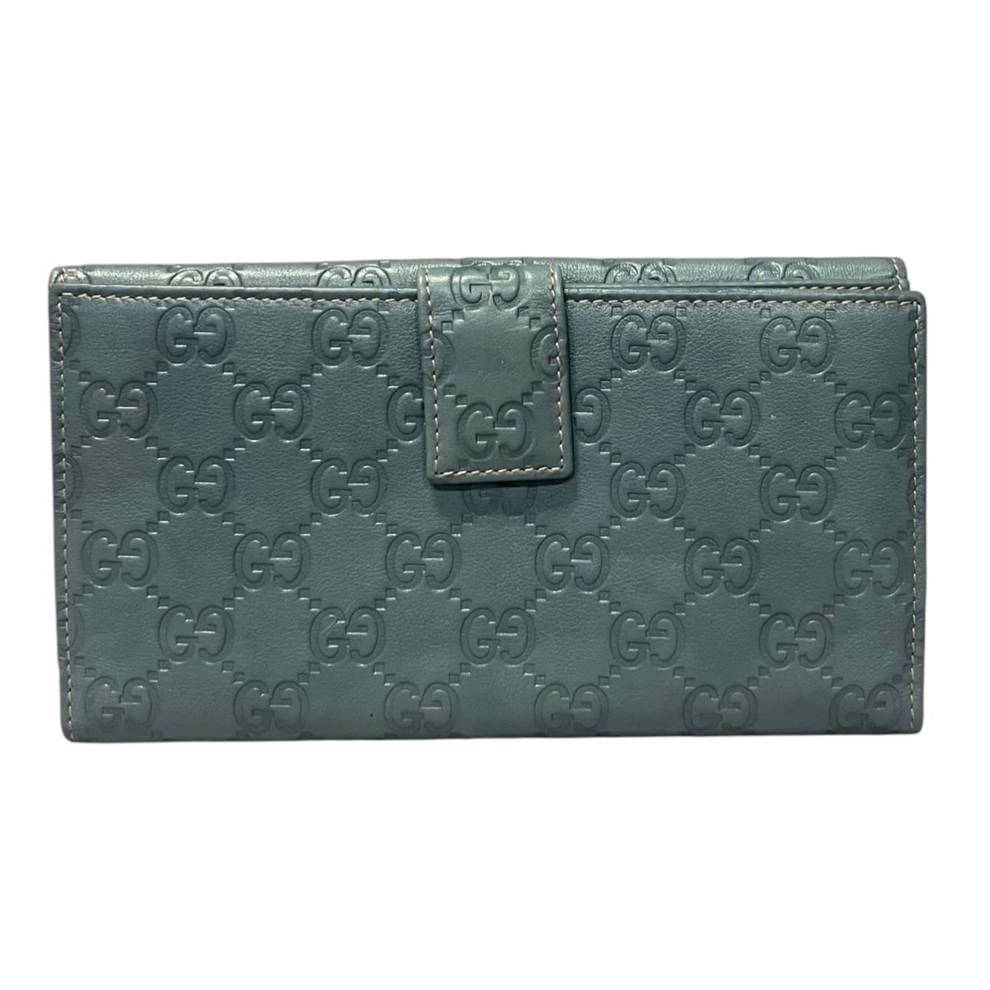GUCCI Guccissima Continental Wallet in Blue