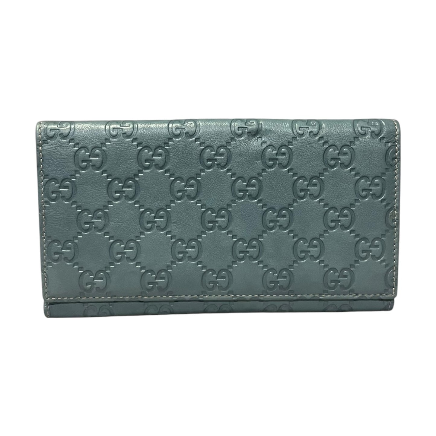 GUCCI Guccissima Continental Wallet in Blue