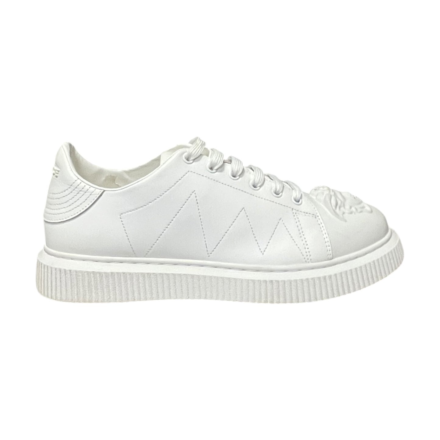 VERSACE Medusa Leather Sneakers in White | Mens 9; Womens 10.5
