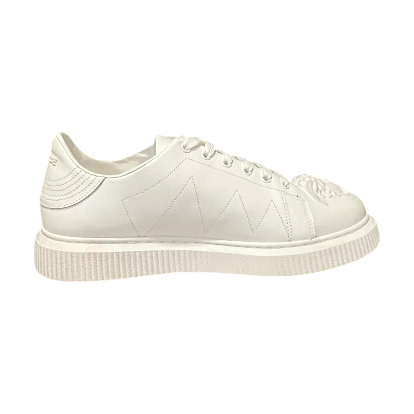 VERSACE Medusa Leather Sneakers in White | Mens 9; Womens 10.5