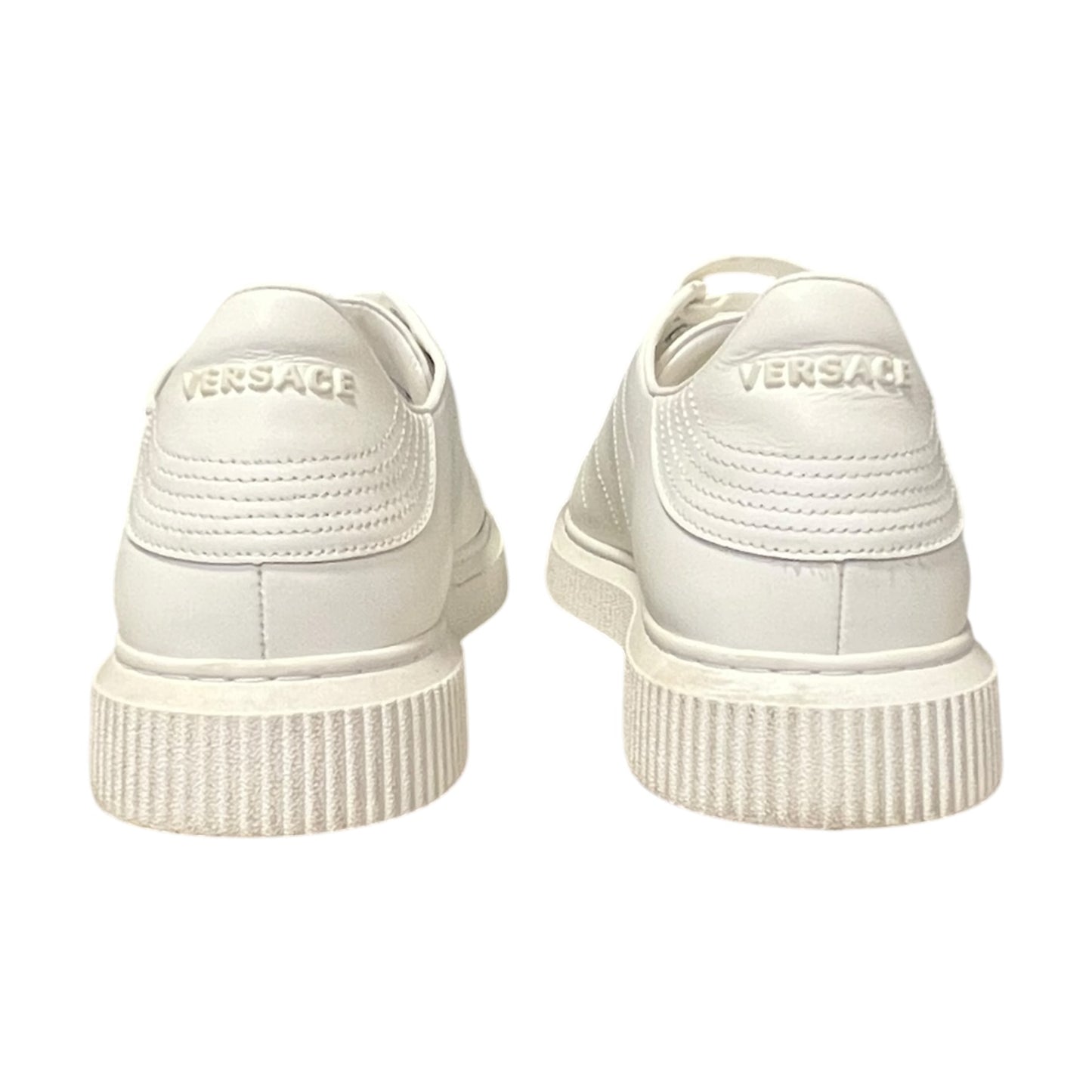 VERSACE Medusa Leather Sneakers in White | Mens 9; Womens 10.5