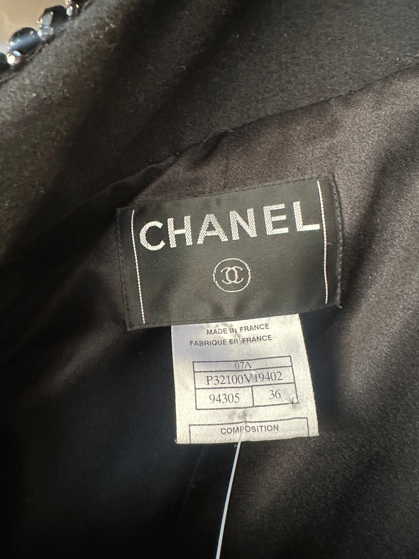 CHANEL Soft Black Hand-Beaded Coat | Size 36