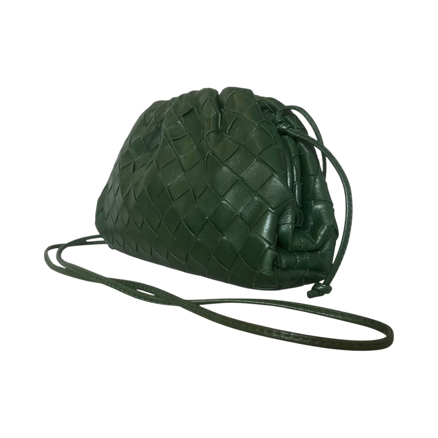 BOTTEGA VENETA Intrecciato Mini Pouch in Green