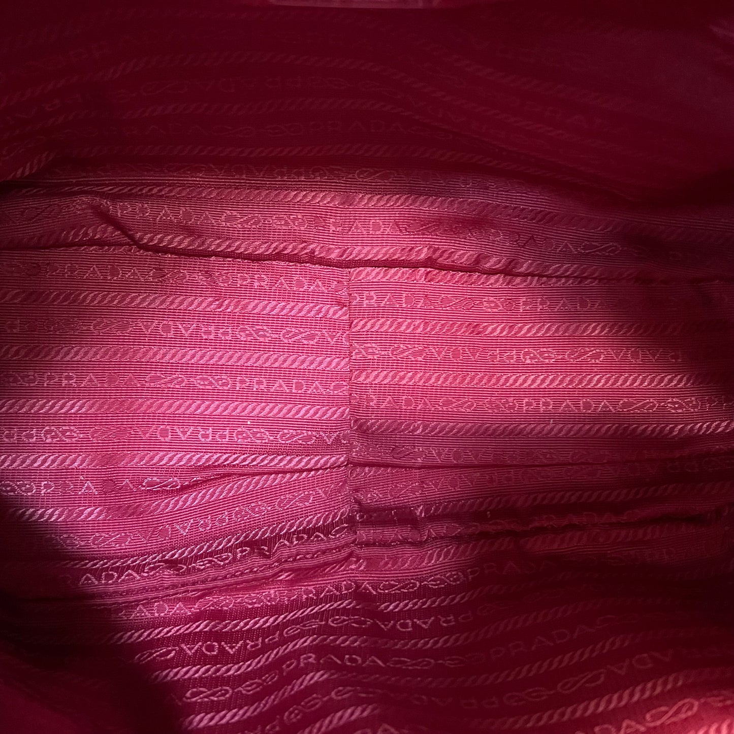 PRADA Canapa St. Soho Bowler Bag in Pink and Coral