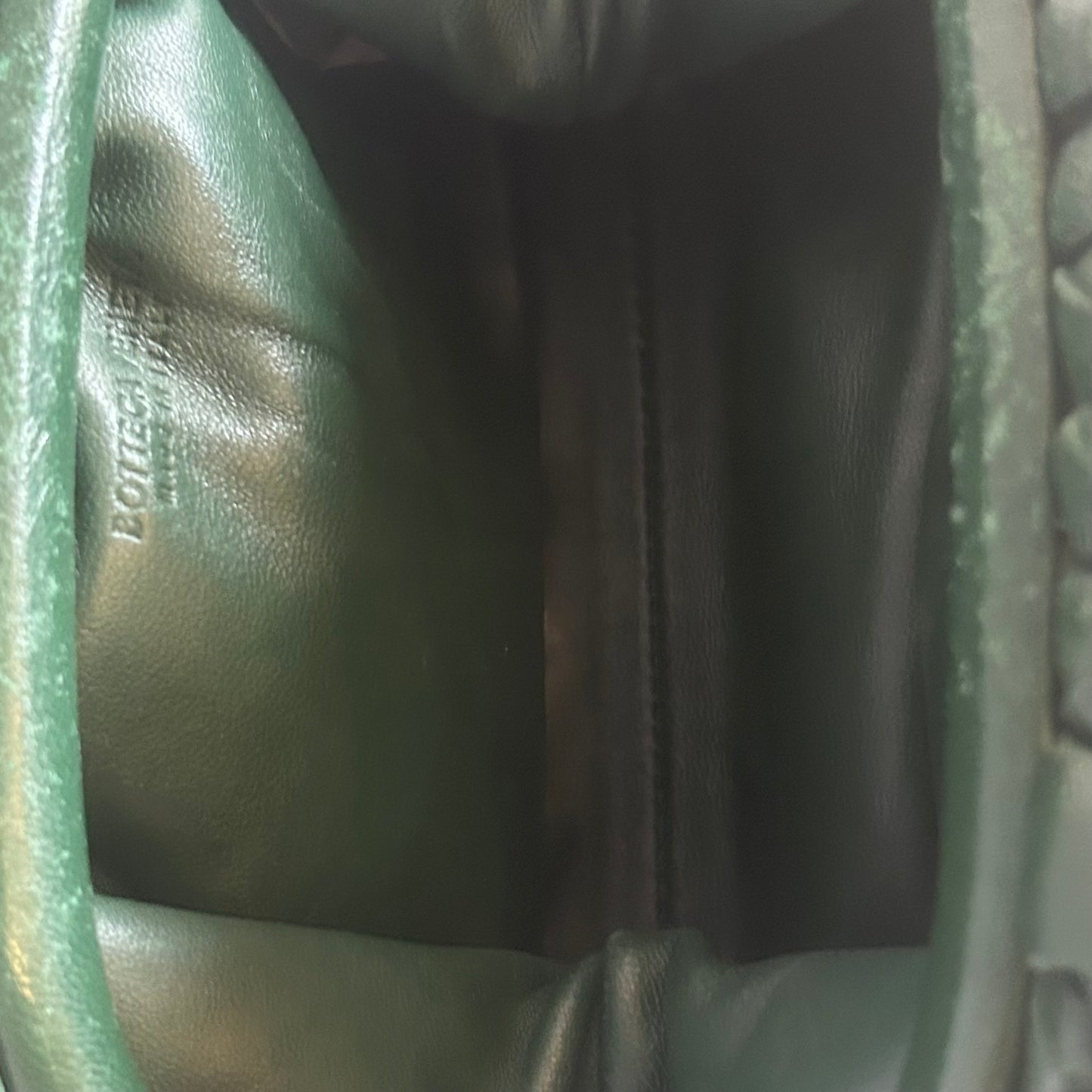 BOTTEGA VENETA Intrecciato Mini Pouch in Green