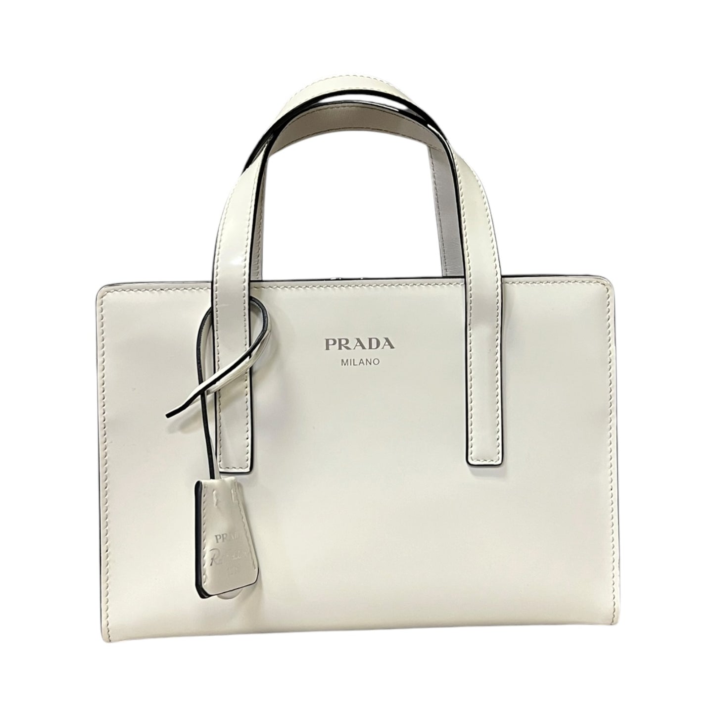 PRADA Re-edition 1995 Top Handle Crossbody in White