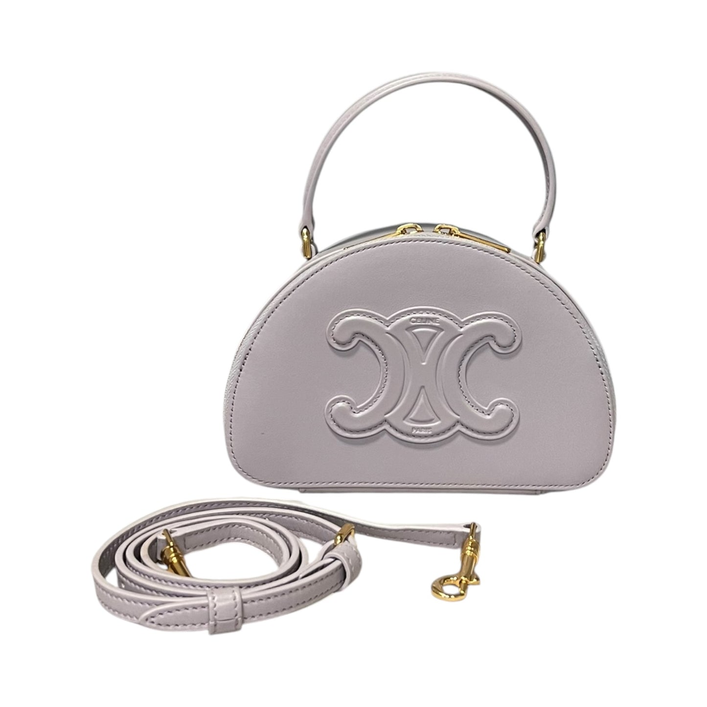 CELINE Triomphe Half moon Top Handle Crossbody in Lavender