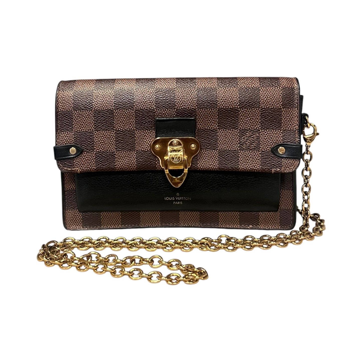 LOUIS VUITTON Vavin WOC in Damier Ebene & Black