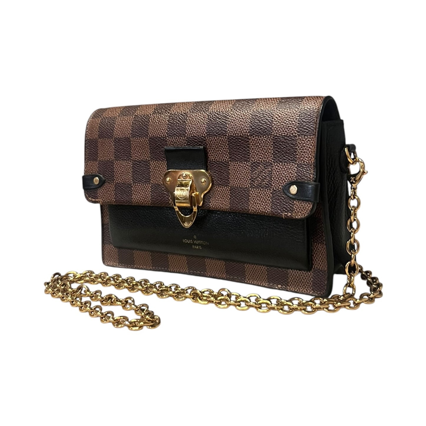 LOUIS VUITTON Vavin WOC in Damier Ebene & Black