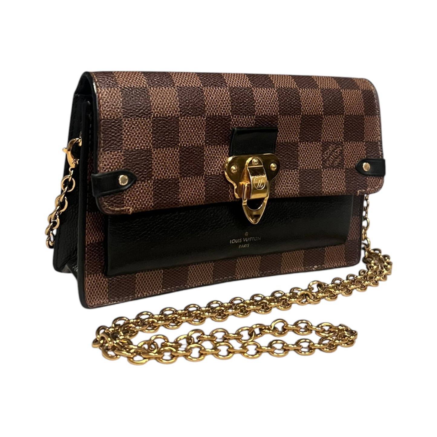 LOUIS VUITTON Vavin WOC in Damier Ebene & Black