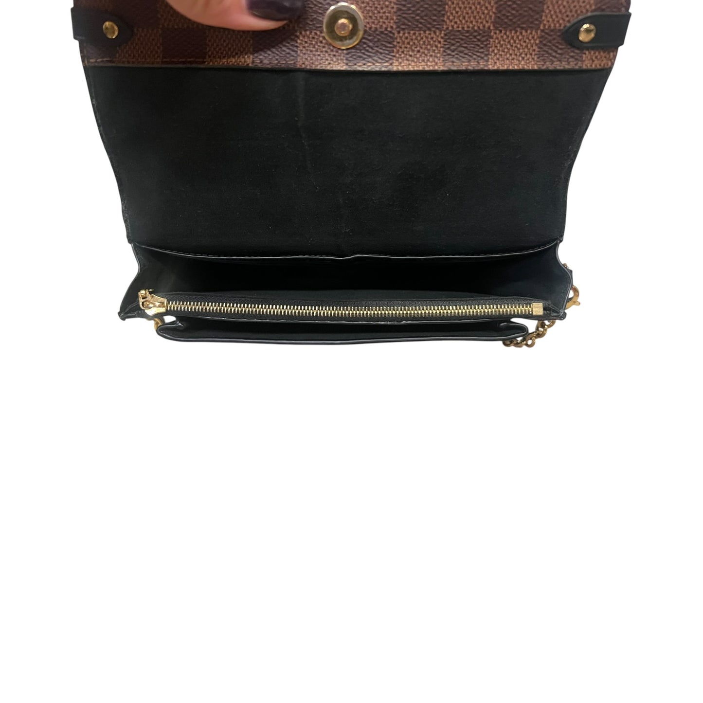 LOUIS VUITTON Vavin WOC in Damier Ebene & Black