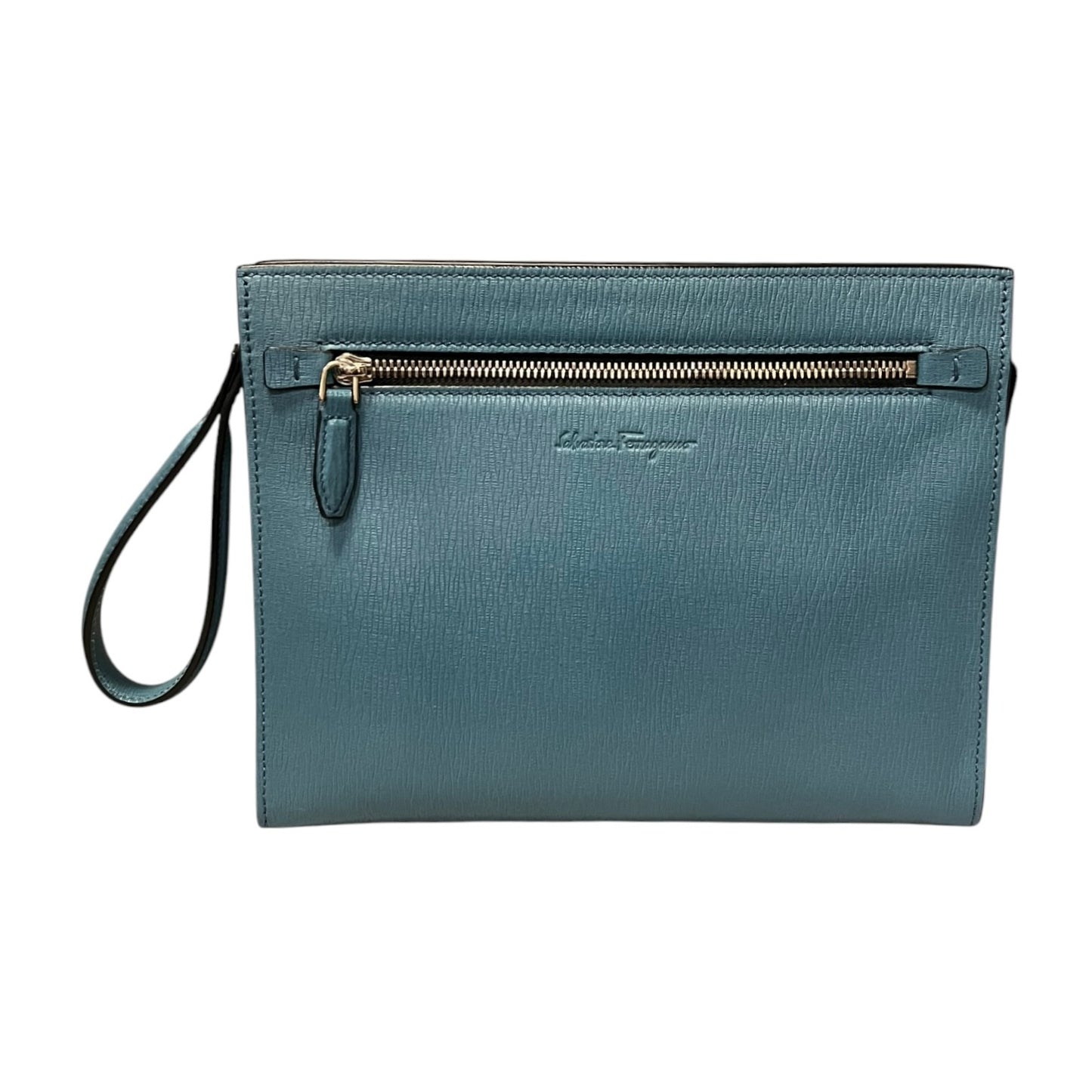 FERRAGAMO Wristlet Pouch in Blue