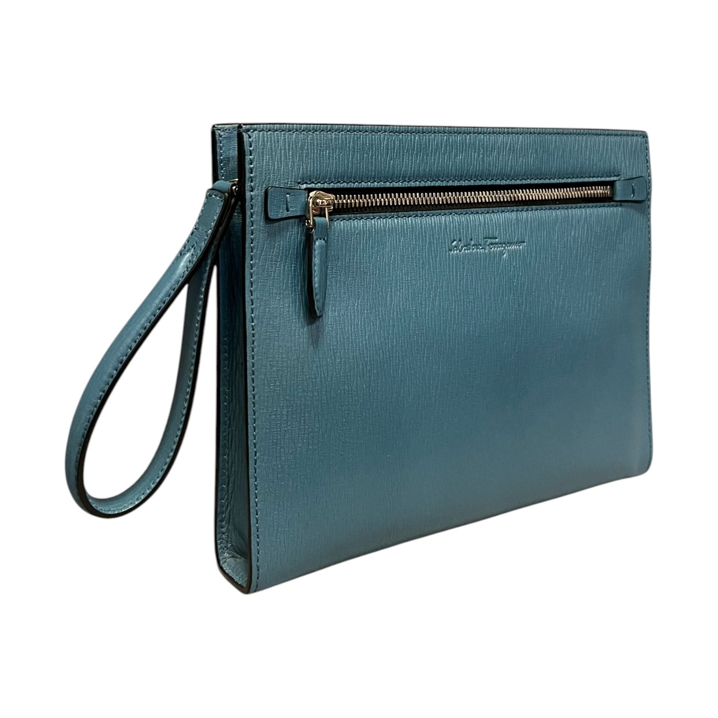FERRAGAMO Wristlet Pouch in Blue