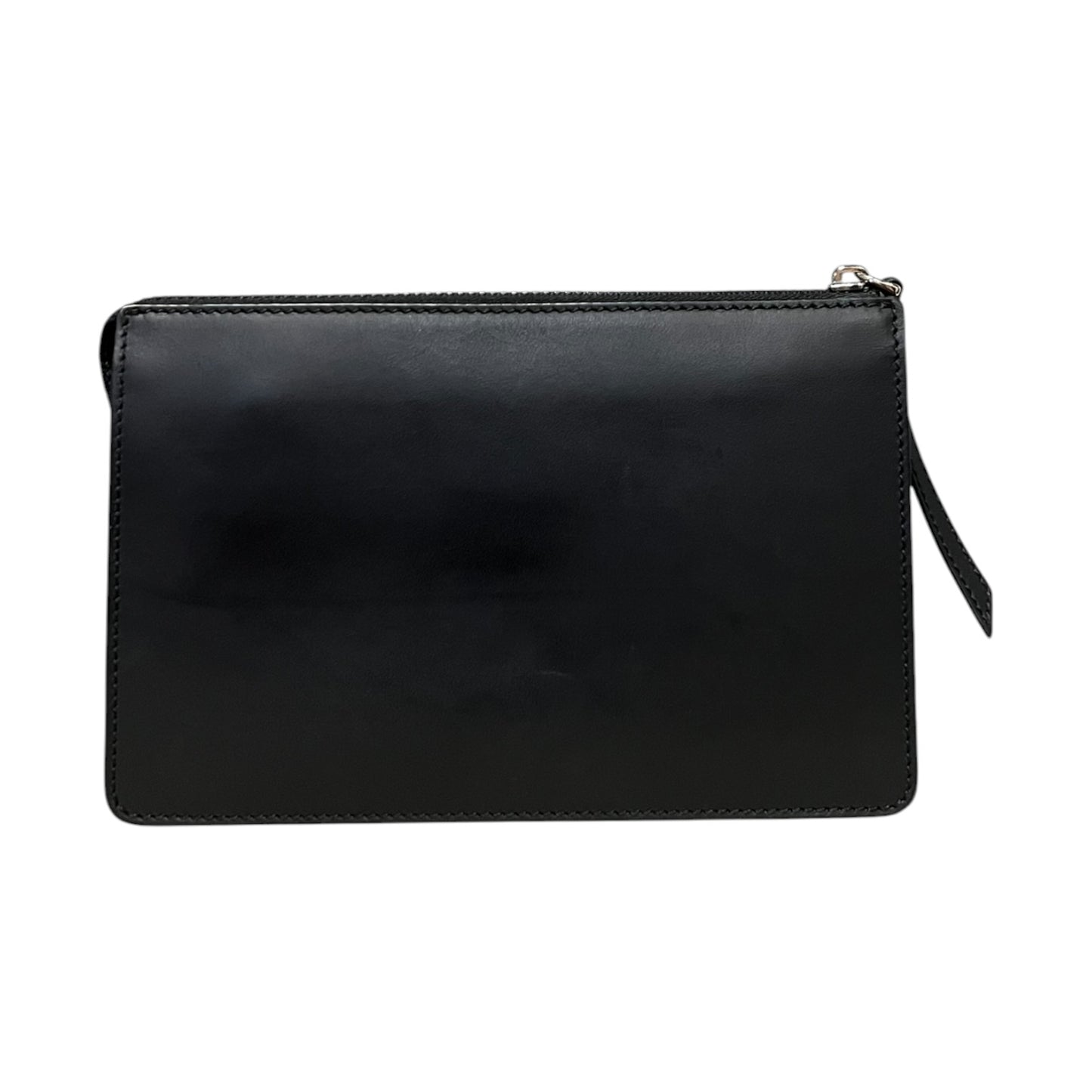 FENDI FF Zucca Patch Clutch in Black and Brown