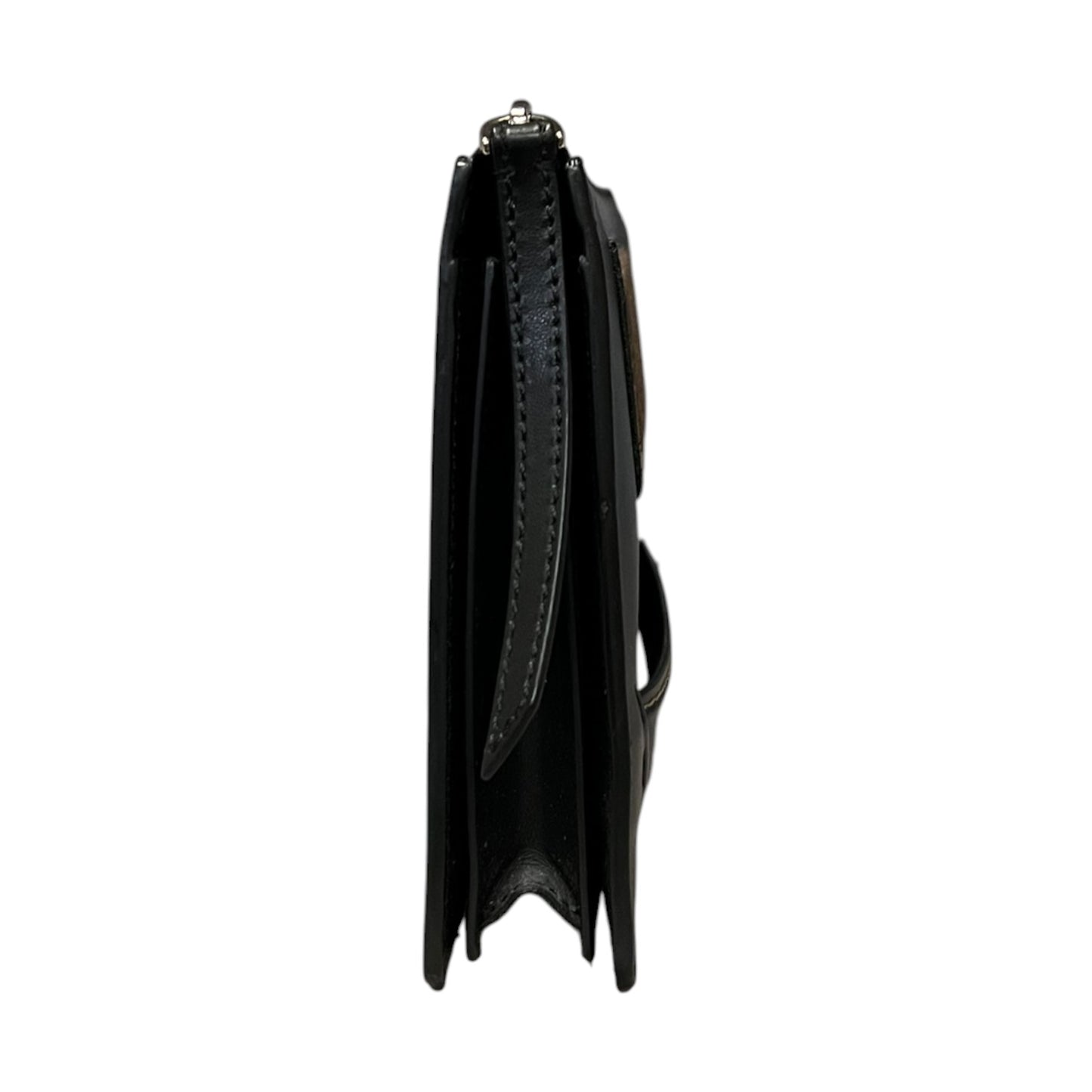 FENDI FF Zucca Patch Clutch in Black and Brown