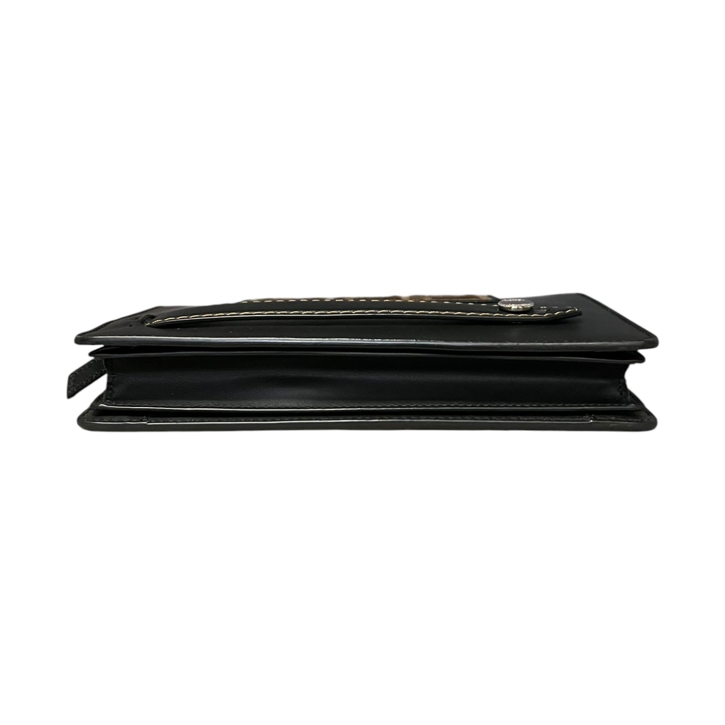 FENDI FF Zucca Patch Clutch in Black and Brown