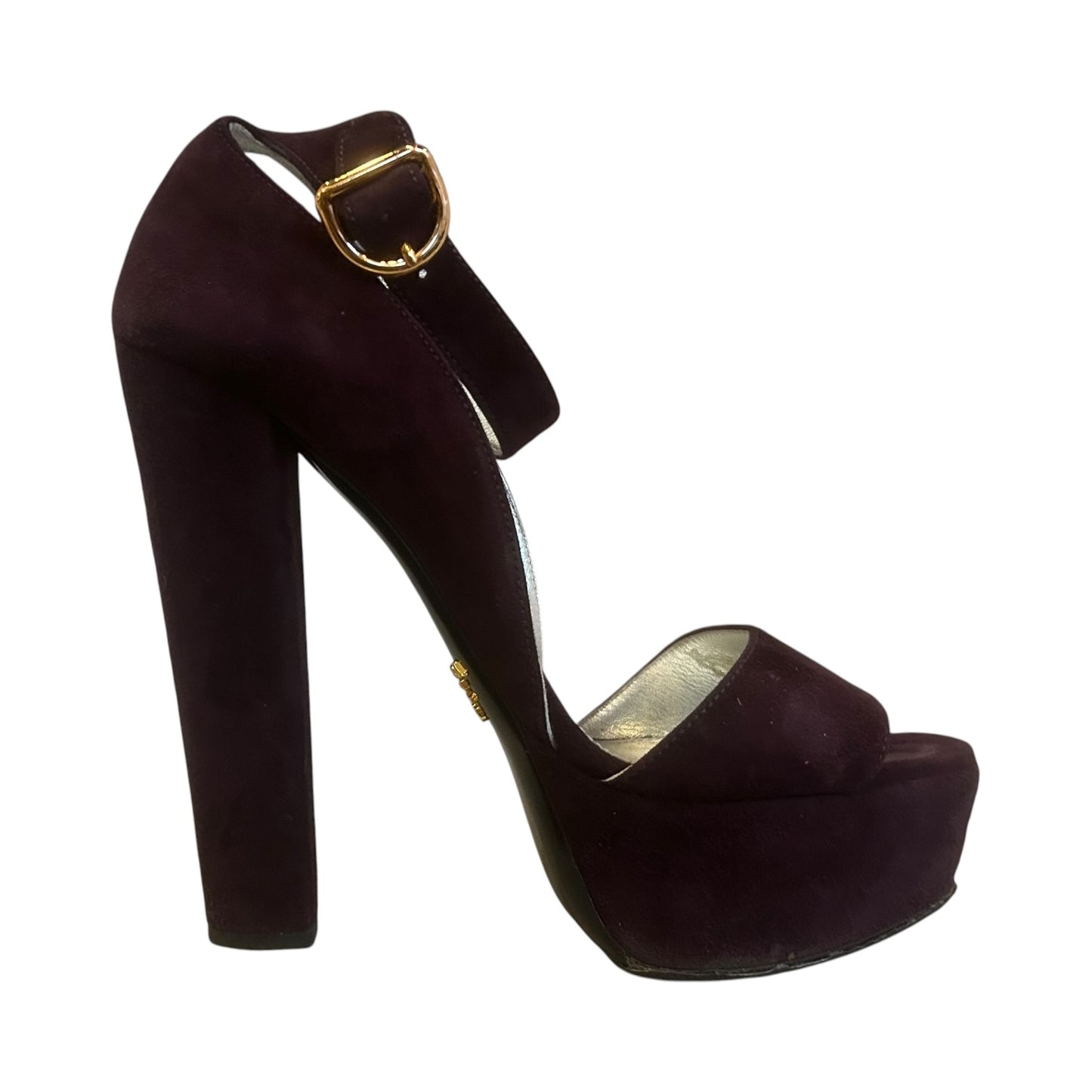 PRADA Suede Platform Sandals in Amethyst | 37.5