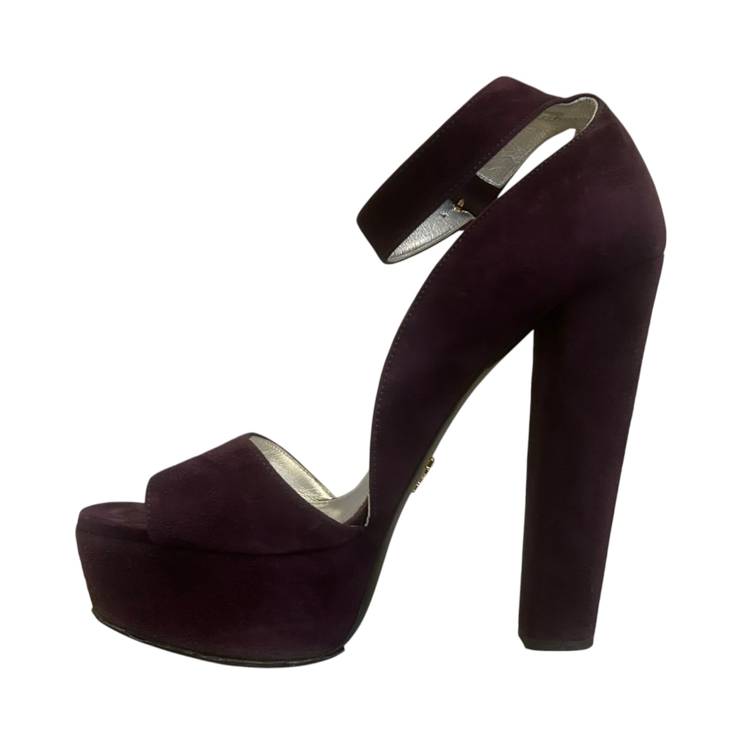 PRADA Suede Platform Sandals in Amethyst | 37.5