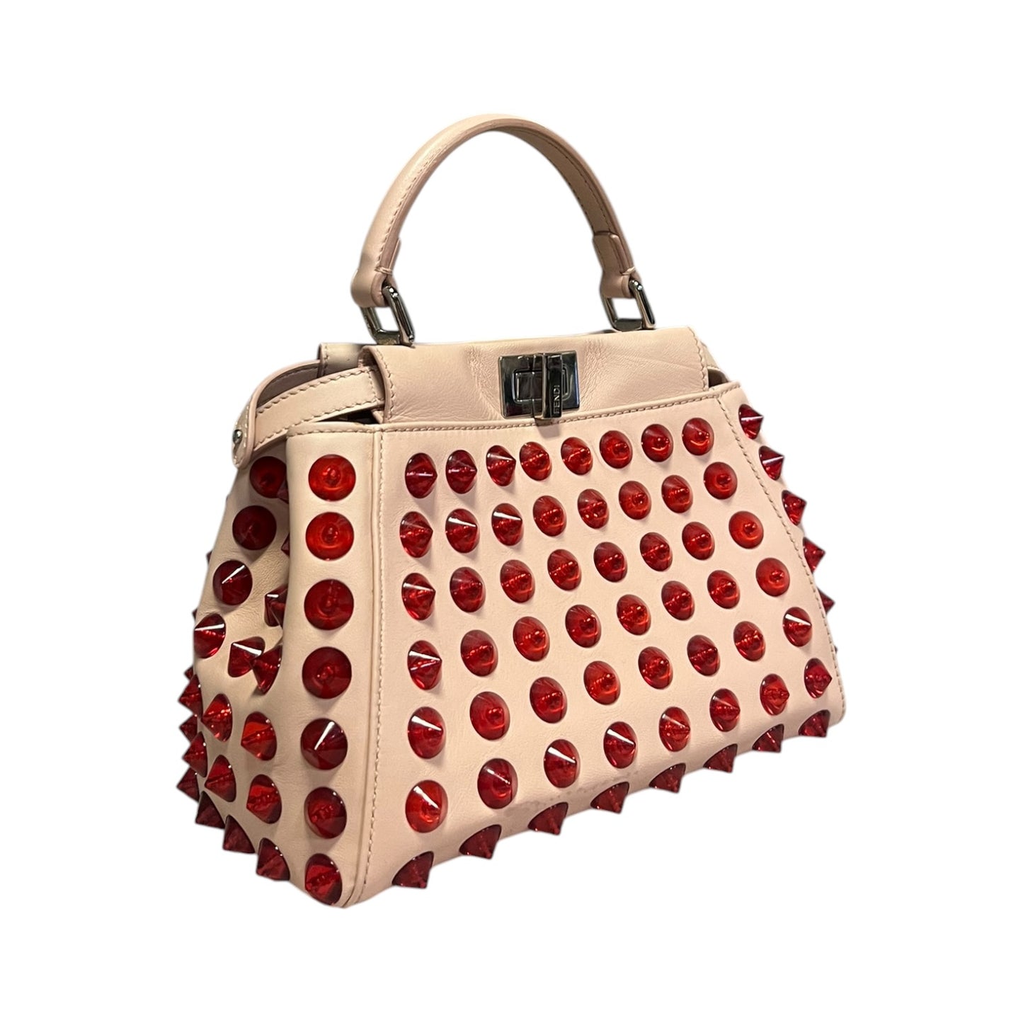 FENDI Spike Mini Peekaboo Handbag