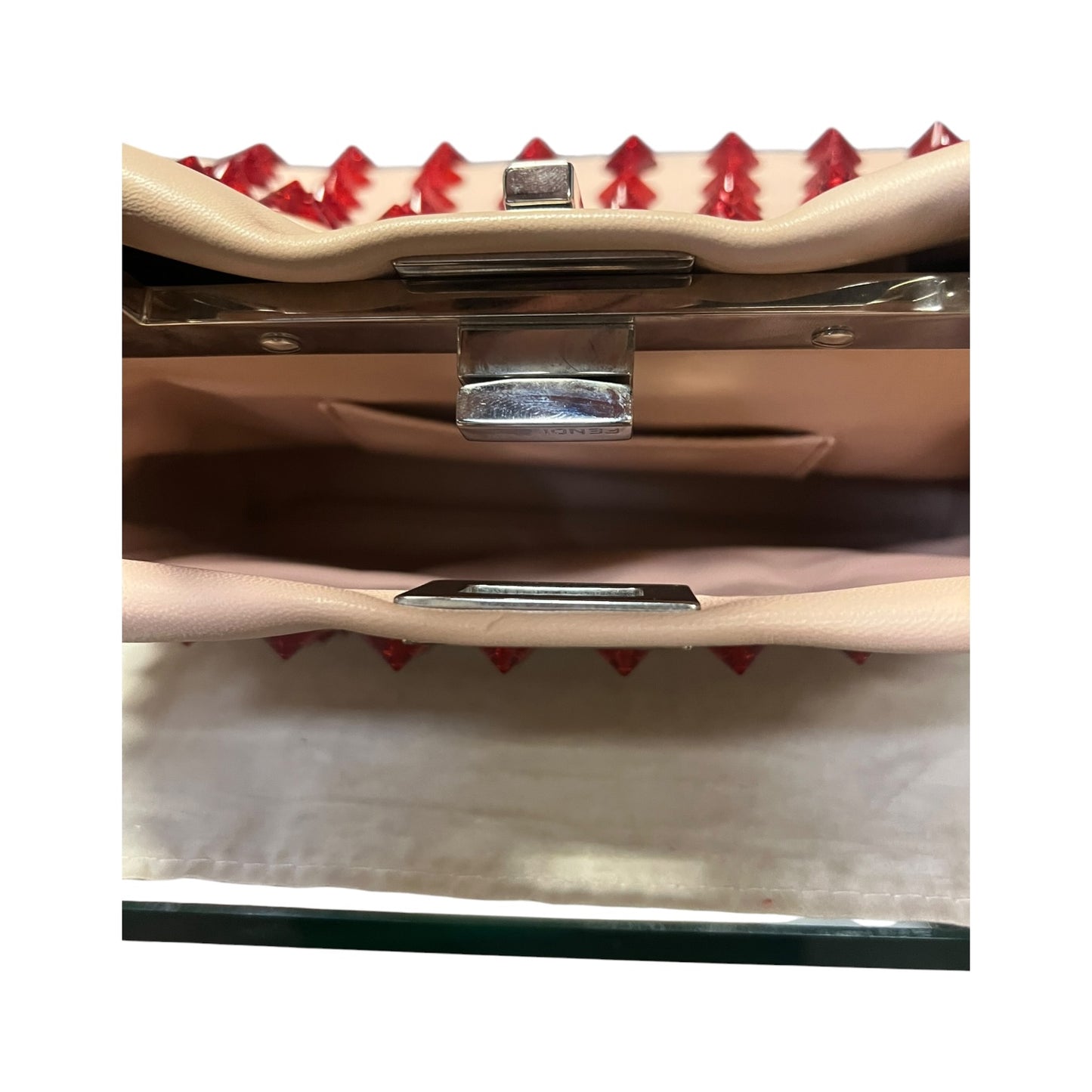 FENDI Spike Mini Peekaboo Handbag