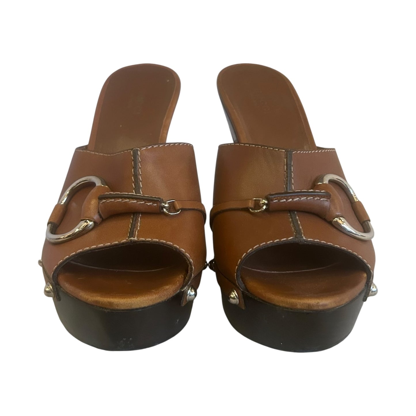 GUCCI Horsebit Mules in Brown | 36.5