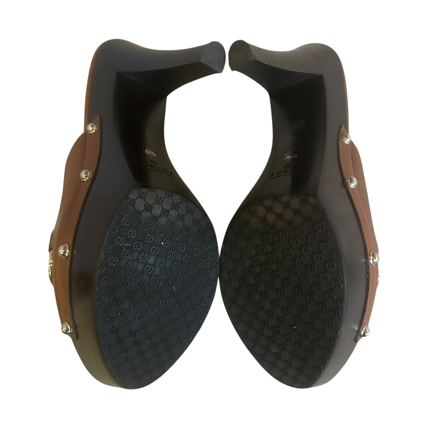 GUCCI Horsebit Mules in Brown | 36.5