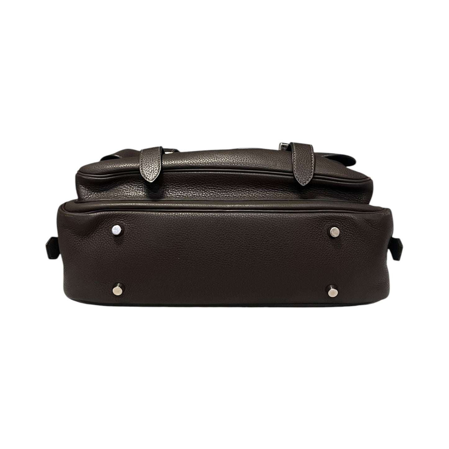 HERMES Steve 35 Messenger Bag in Dark Brown