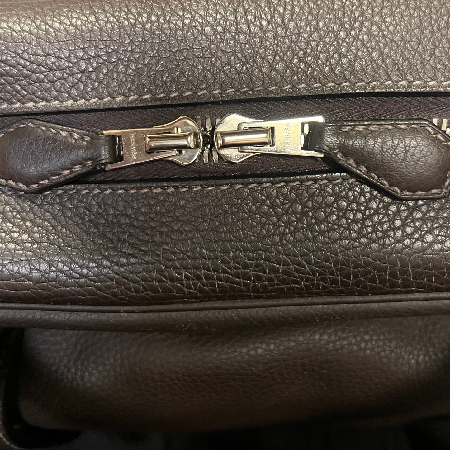 HERMES Steve 35 Messenger Bag in Dark Brown