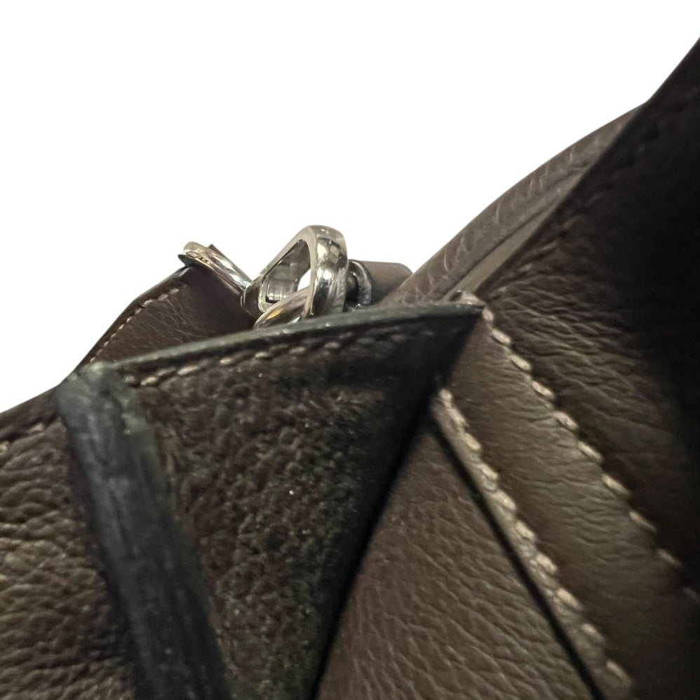 HERMES Steve 35 Messenger Bag in Dark Brown