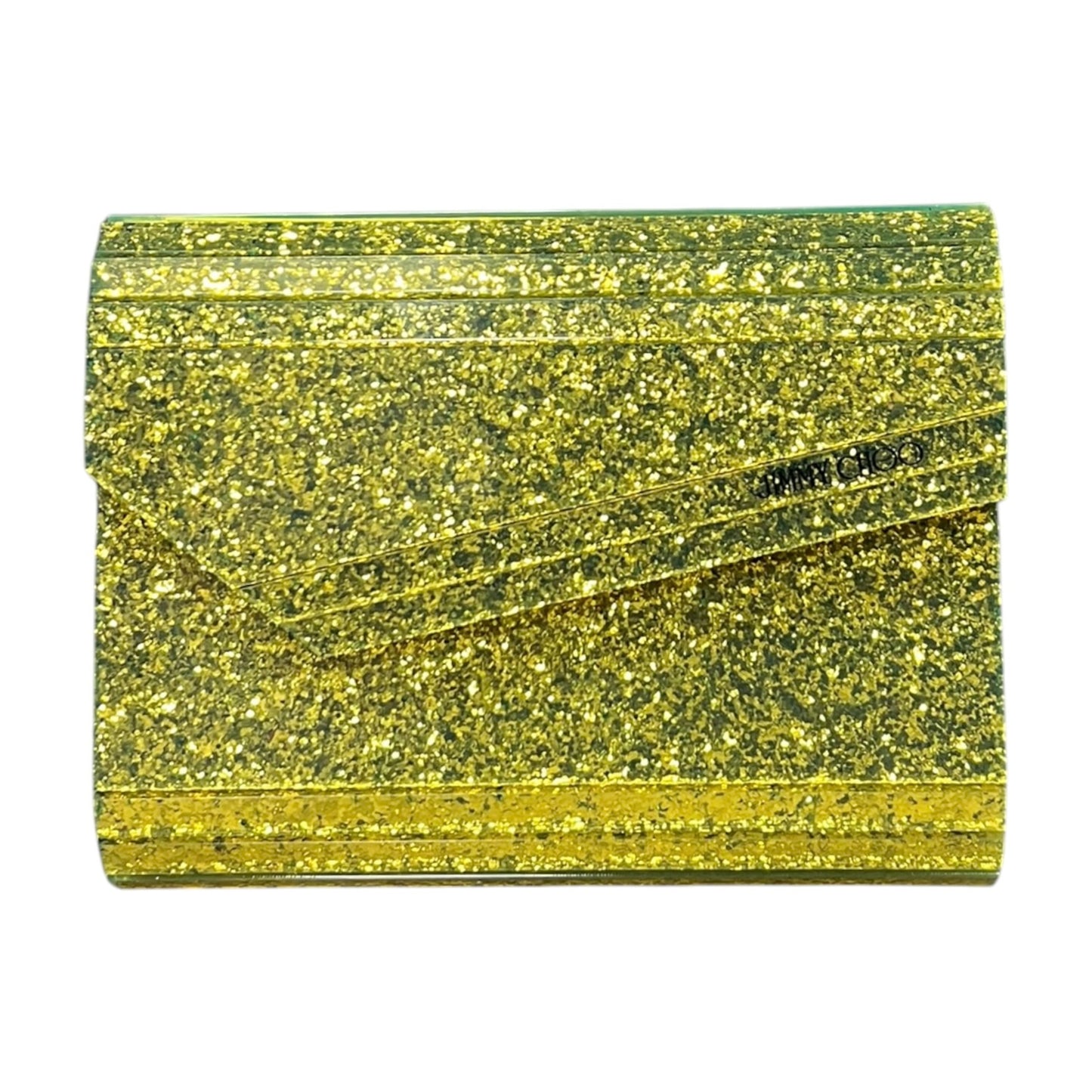 JIMMY CHOO Candy Clutch in Lemon Lime