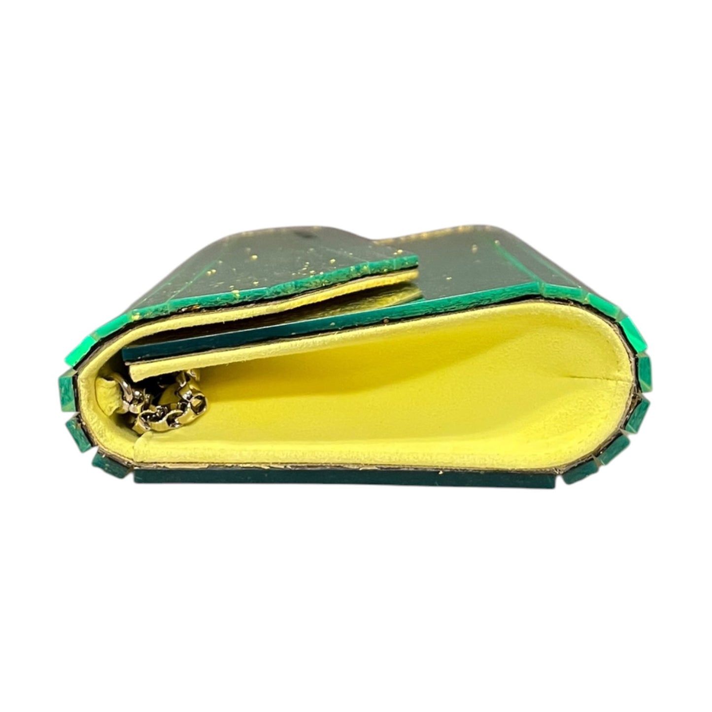 JIMMY CHOO Candy Clutch in Lemon Lime